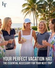 Beaches, Booze & Besties Coastal Baseball Cap by Laura Trevey, embroidered hat (view 2)