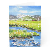 Grand Teton National Park Greeting Card | Watercolor Landscape Folded Card