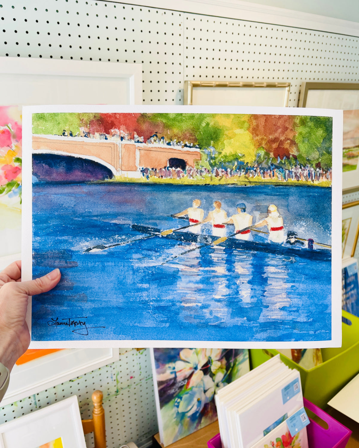 Head of the Charles Regatta Giclee Print by Laura Trevey (view 4)