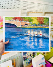 Head of the Charles Regatta Giclee Print by Laura Trevey (view 4)