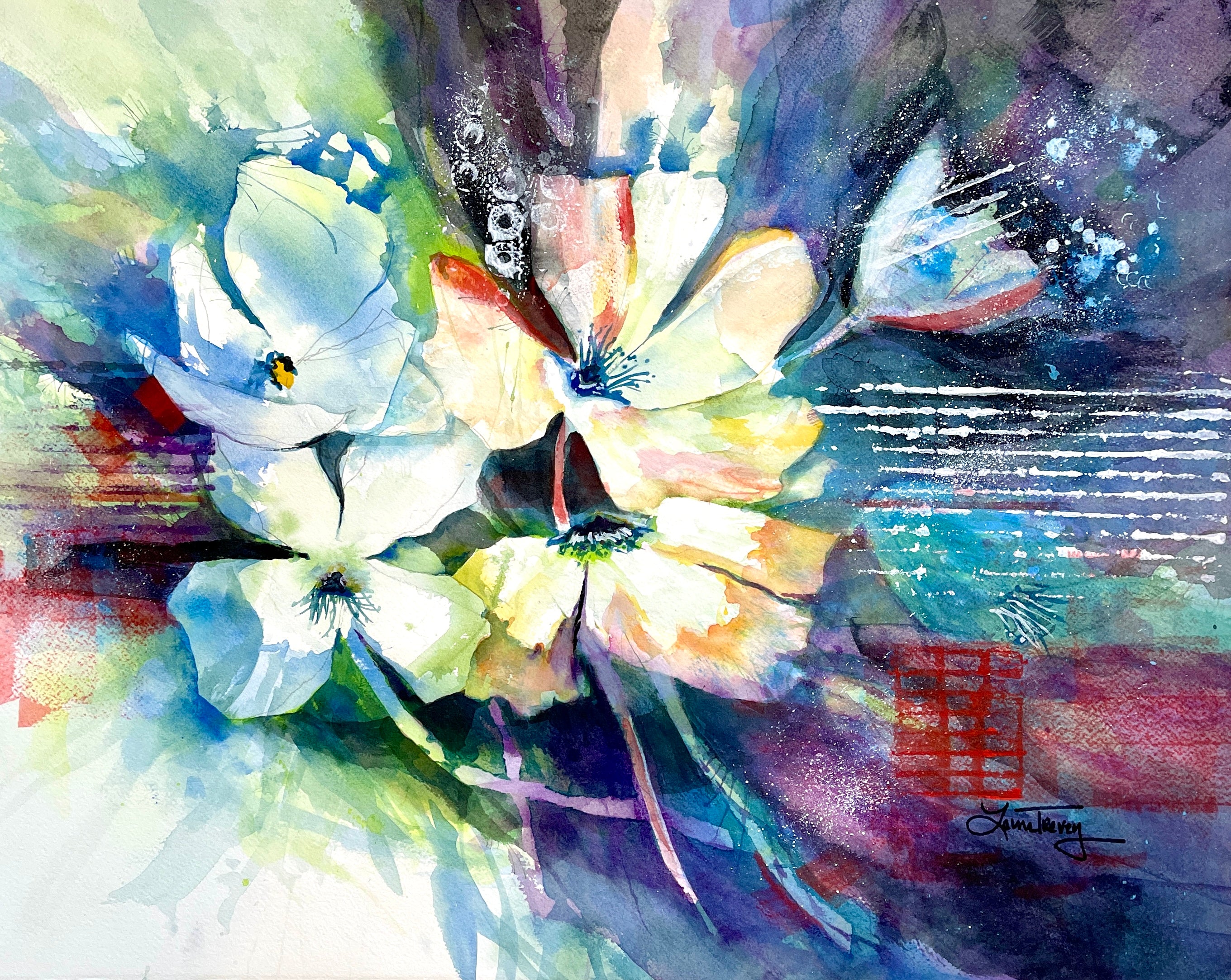 Intersection Watercolor 16x20 by Laura Trevey