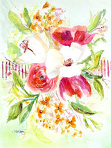 11x15 Garden Delight Original Floral Watercolor Painting – Laura Trevey
