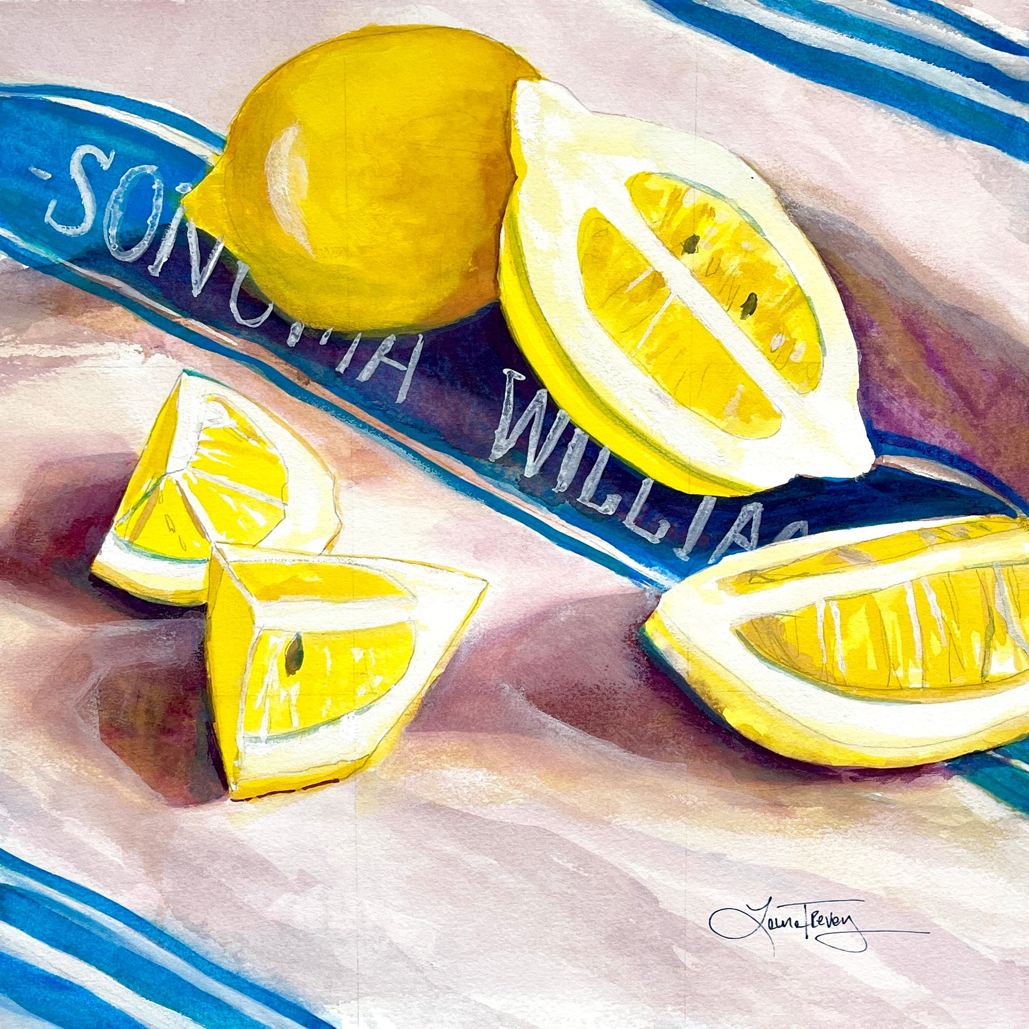 Lemony Fresh 12x12 by Laura Trevey