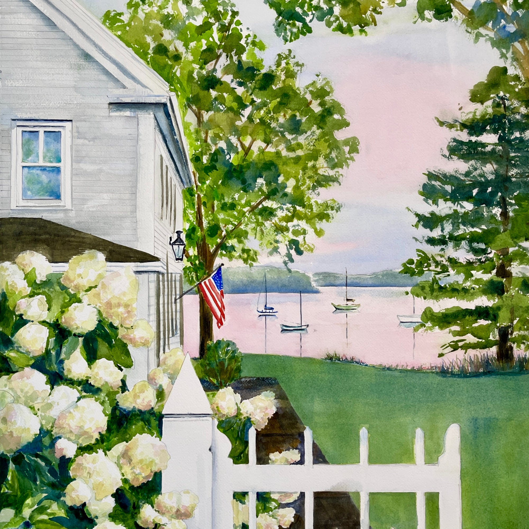 New England Hydrangea Giclee Print by Laura Trevey