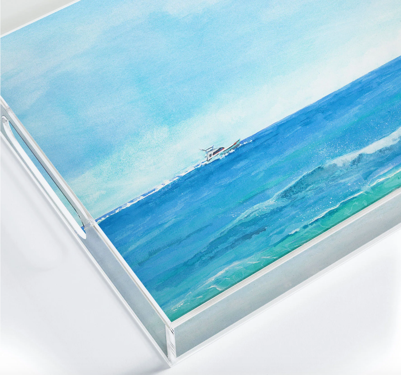 Ocean Blue Acrylic Tray