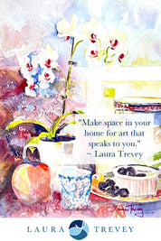 Orchid in a Tea Cup Giclee Print by Laura Trevey (view 4)