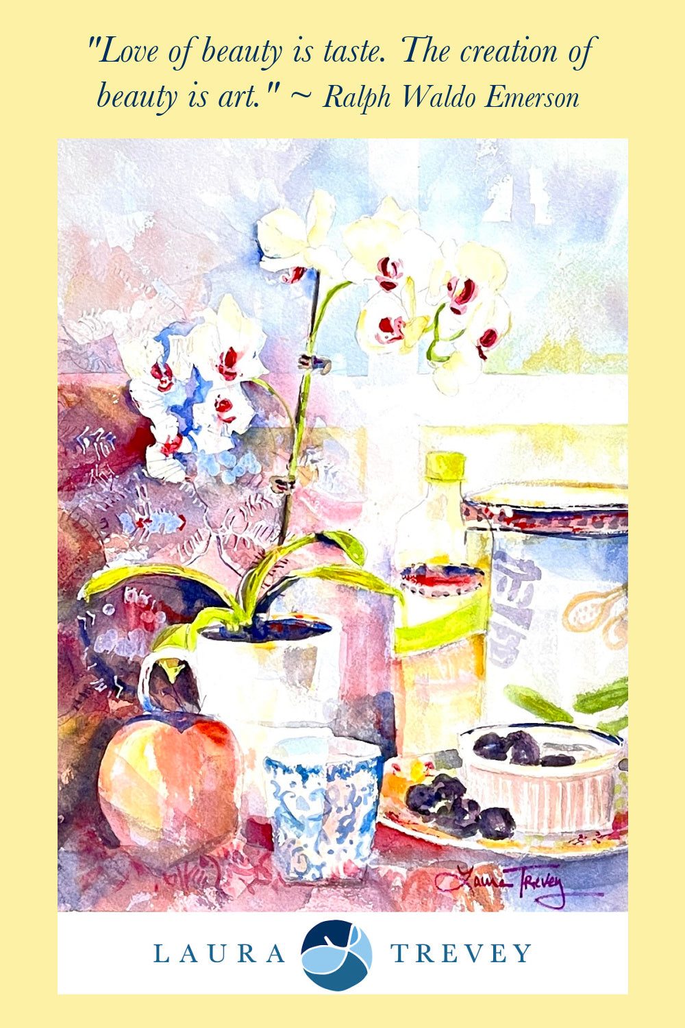 Orchid in a Tea Cup Giclee Print