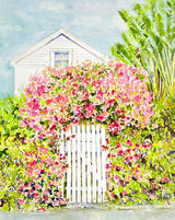 Palm Beach Bougainvillea – Vibrant Watercolor Giclée Print