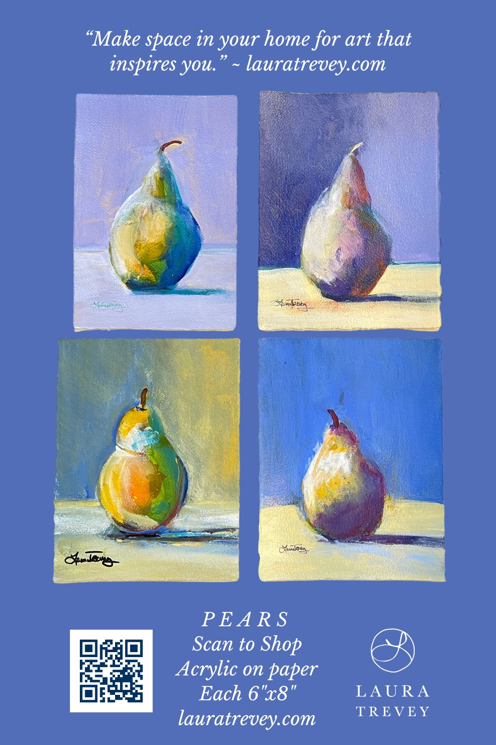 Pear, Acrylic on Watercolor Paper