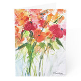 Pretty Floral Greeting Card | Blank Inside Watercolor Folded Card
