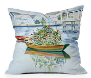 Nantucket Christmas Throw Pillow