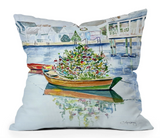 Nantucket Christmas Throw Pillow