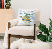 Nantucket Christmas Throw Pillow