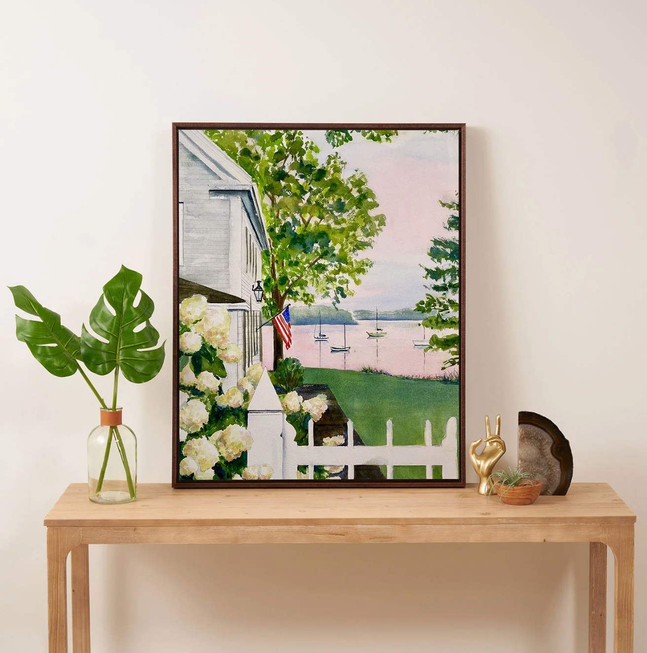 New England Hydrangea Canvas - Framed or Unframed