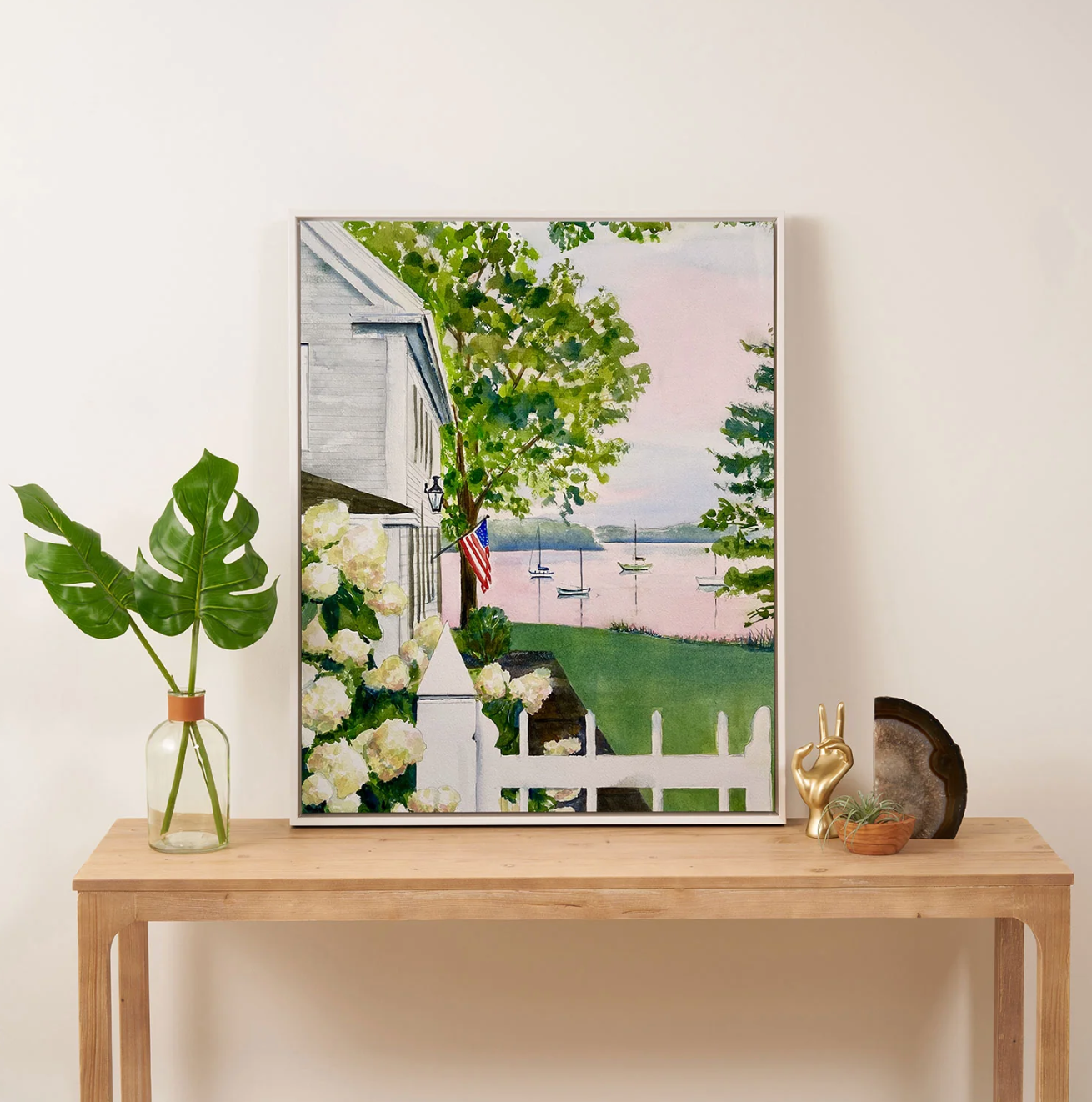 New England Hydrangea Canvas - Framed or Unframed