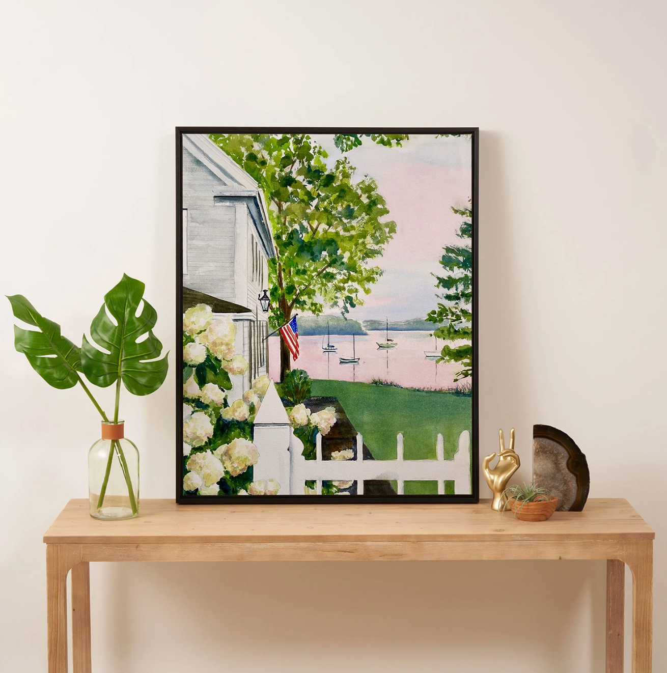 New England Hydrangea Canvas - Framed or Unframed