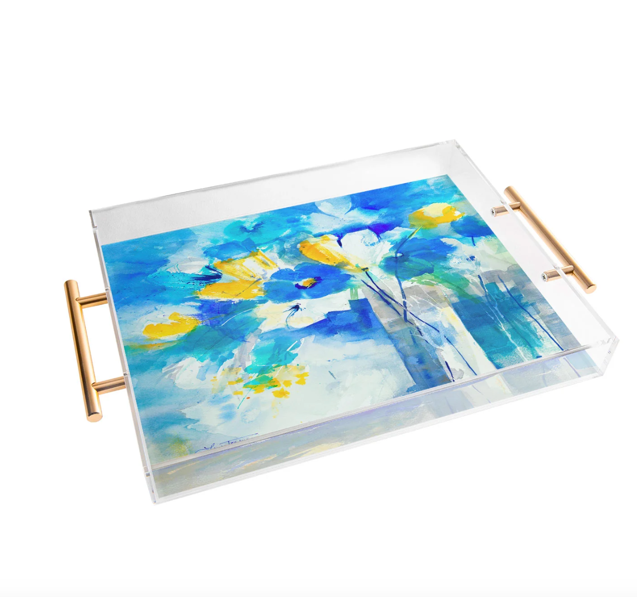 Mallorca Floral Acrylic Tray