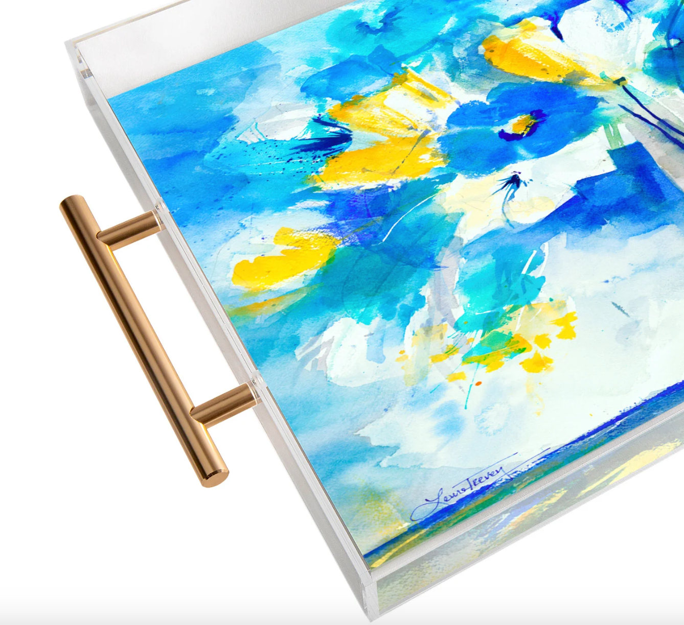 Mallorca Floral Acrylic Tray