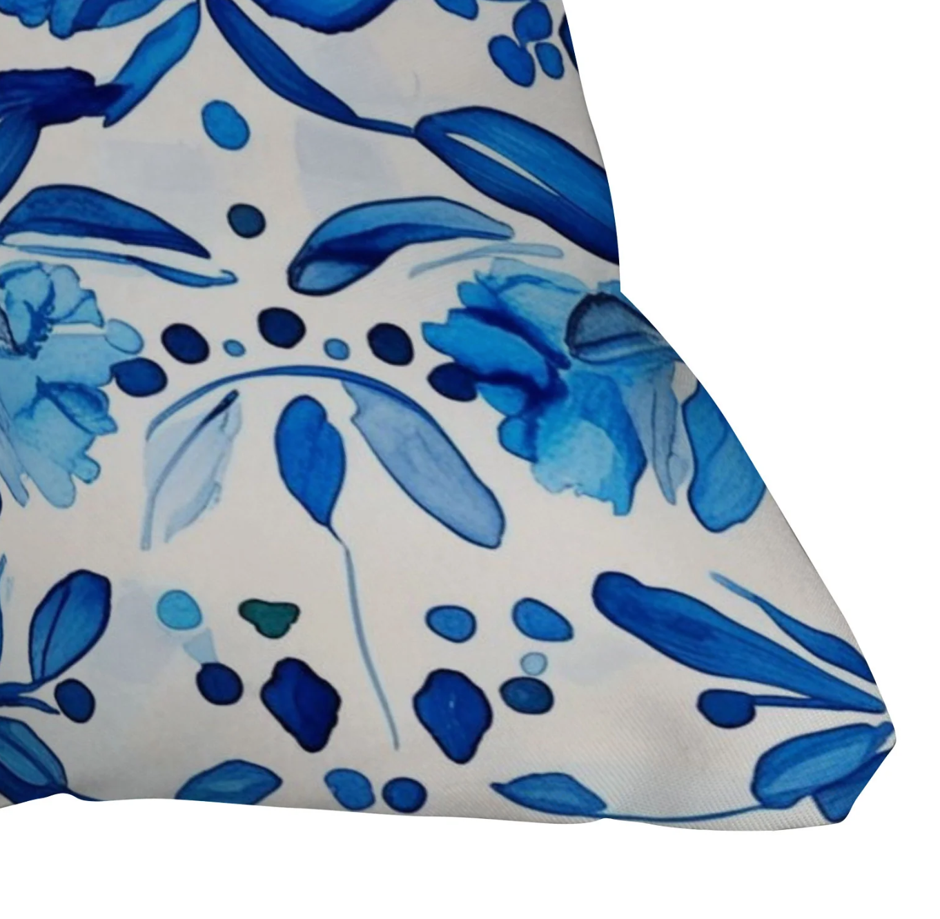 Madrid Mist Blue & White Spanish Tile Throw Pillow