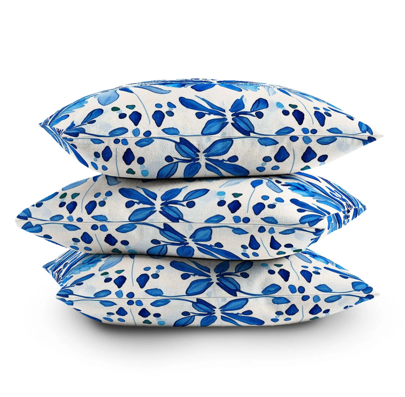 Madrid Mist Blue & White Spanish Tile Throw Pillow