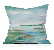 On The Marsh Outdoor Throw Pillow