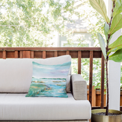 On The Marsh Outdoor Throw Pillow