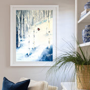 Black Diamond Ski Slopes Giclee Print by Laura Trevey (view 2)