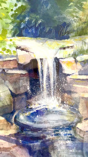 Waterfall Watercolor Paintnig