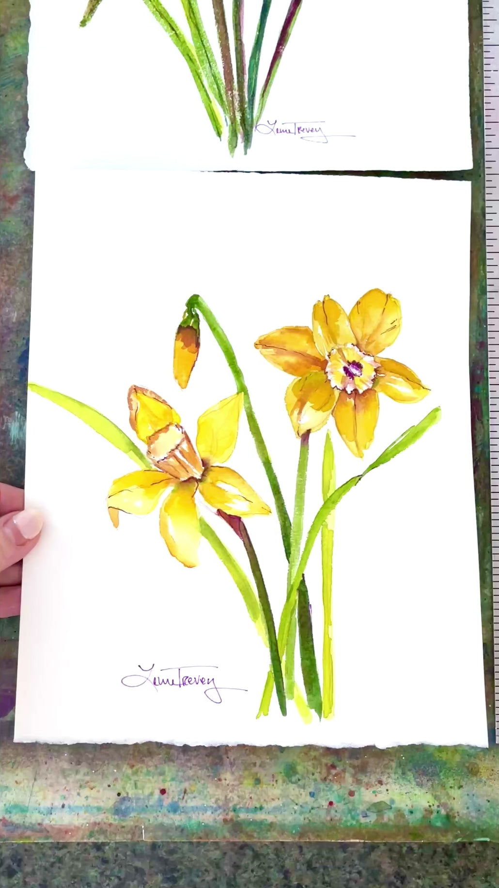 Daffodil Watercolor Painting