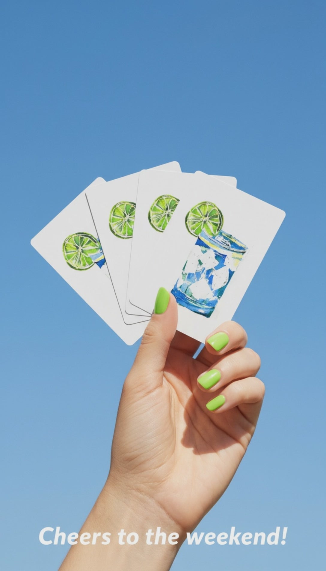 Cocktail Watercolor Playing Cards - Artistic Poker Deck