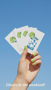Cocktail Watercolor Playing Cards - Artistic Poker Deck
