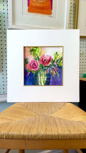 10x10 Heirloom Rose Floral Original Watercolor Painting – Laura Trevey