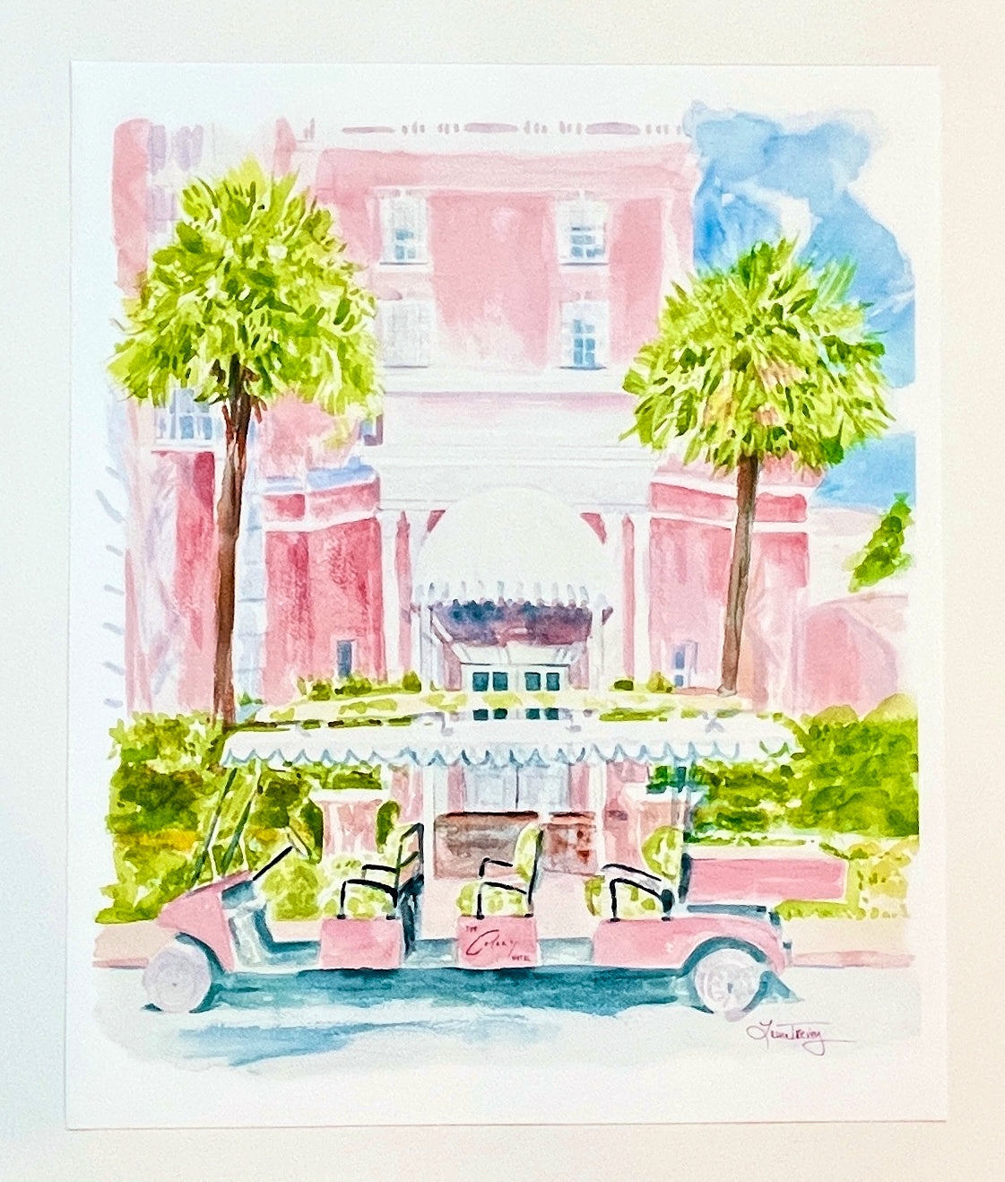 Colony Hotel Watercolor Giclee Print