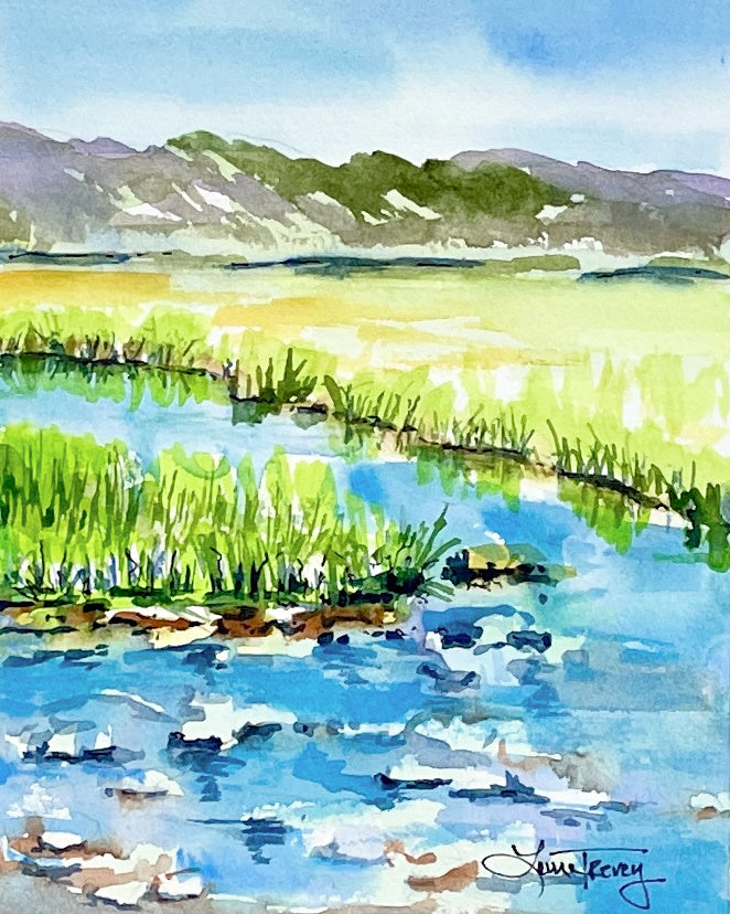 Framed River Landscape II 10x12