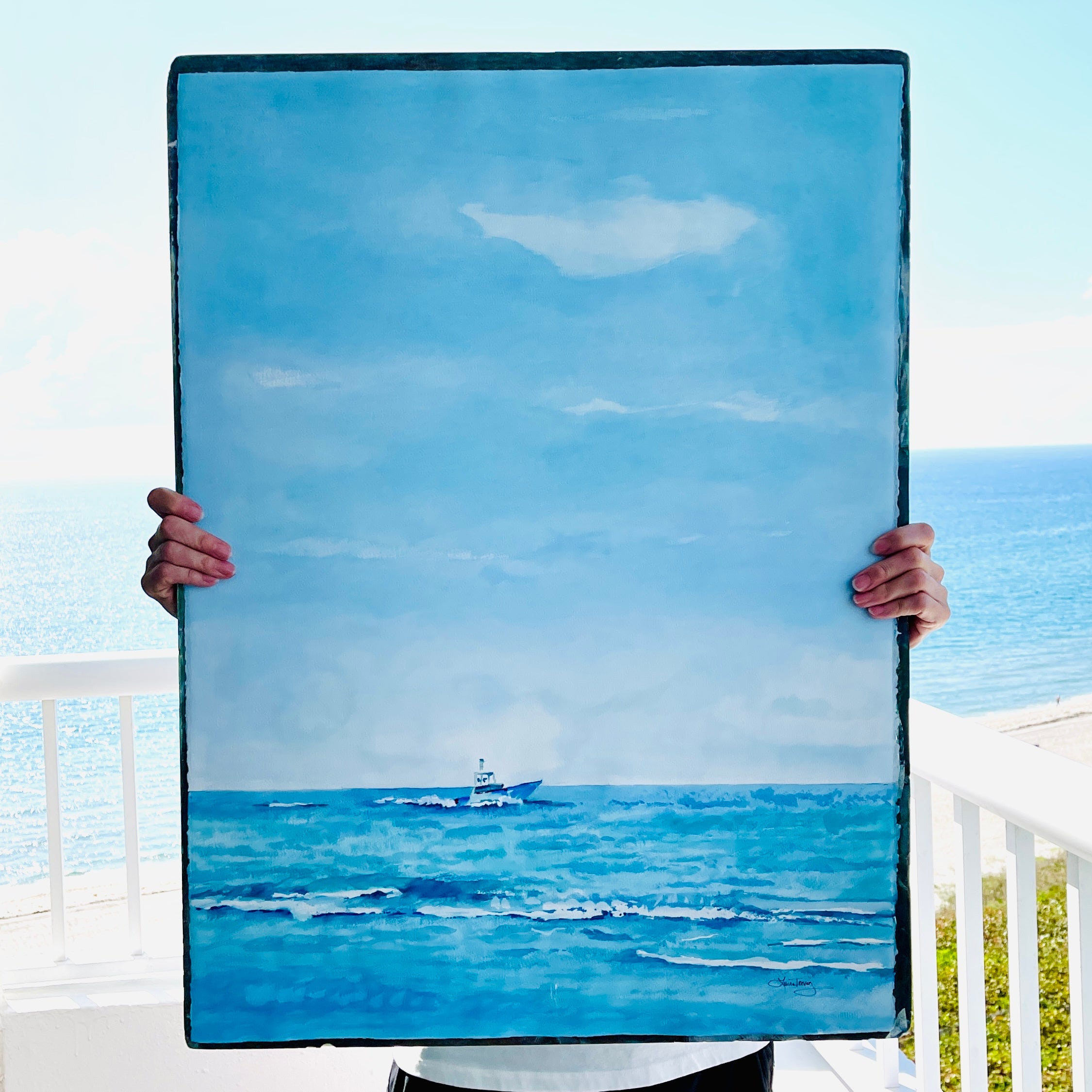 Heading In Watercolor 22x30 by Laura Trevey (view 2)
