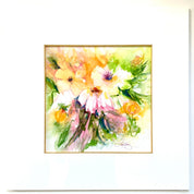 Orange Sherbet Watercolor 20x20 by Laura Trevey (view 2)