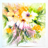 Orange Sherbet Watercolor 20x20