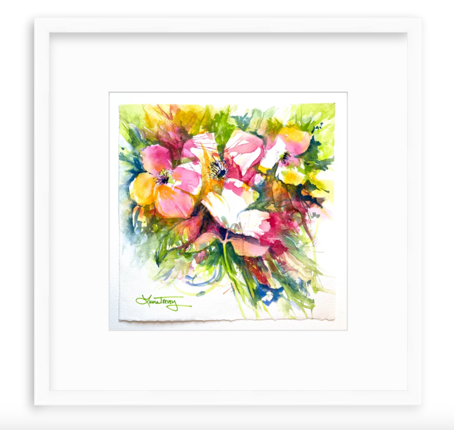 Summer Colors Watercolor 12×12 by Laura Trevey (view 4)