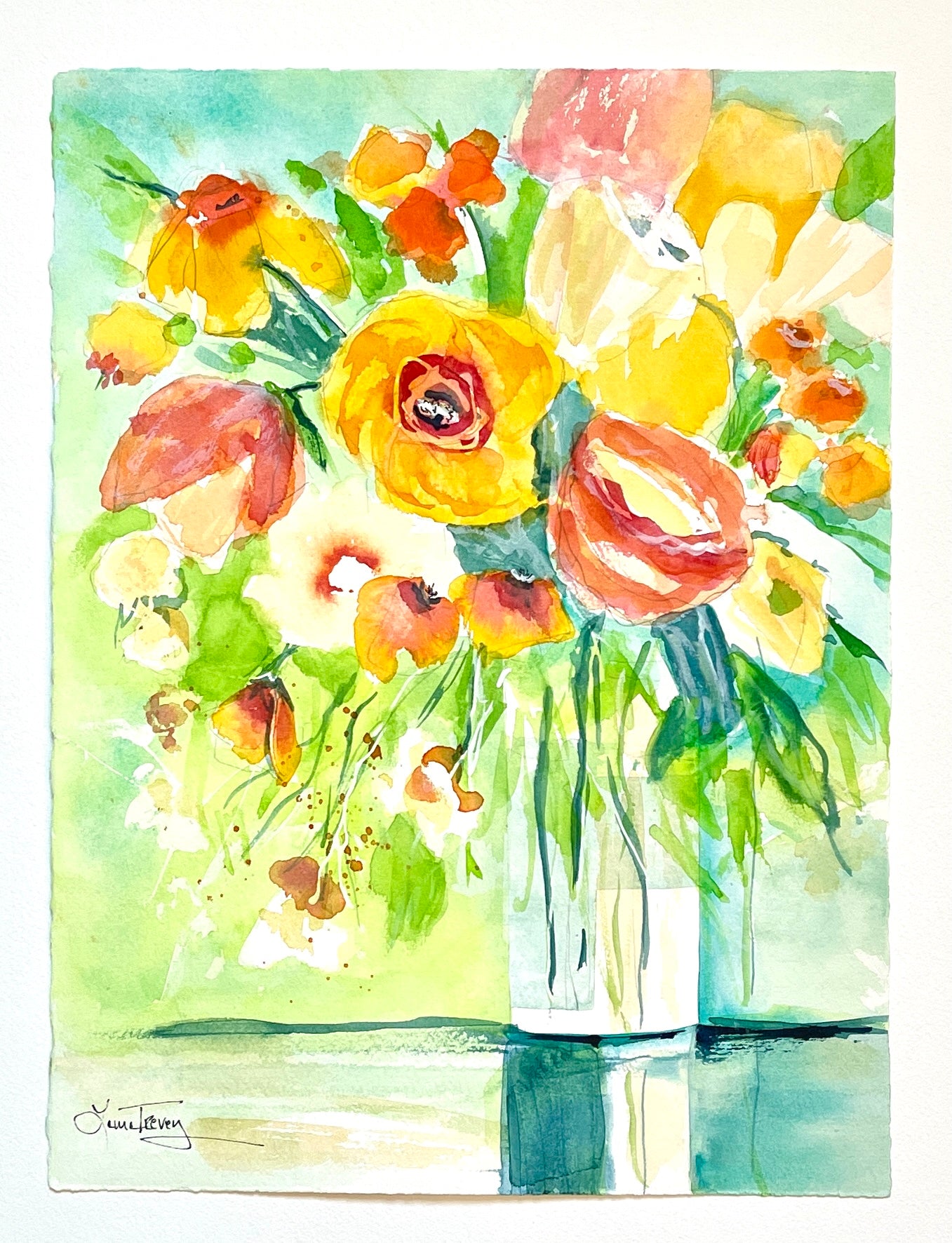 Fresh Cut Watercolor 11×15 by Laura Trevey