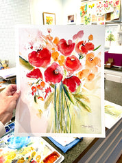 Floral Watercolor Giclee Print for Sale