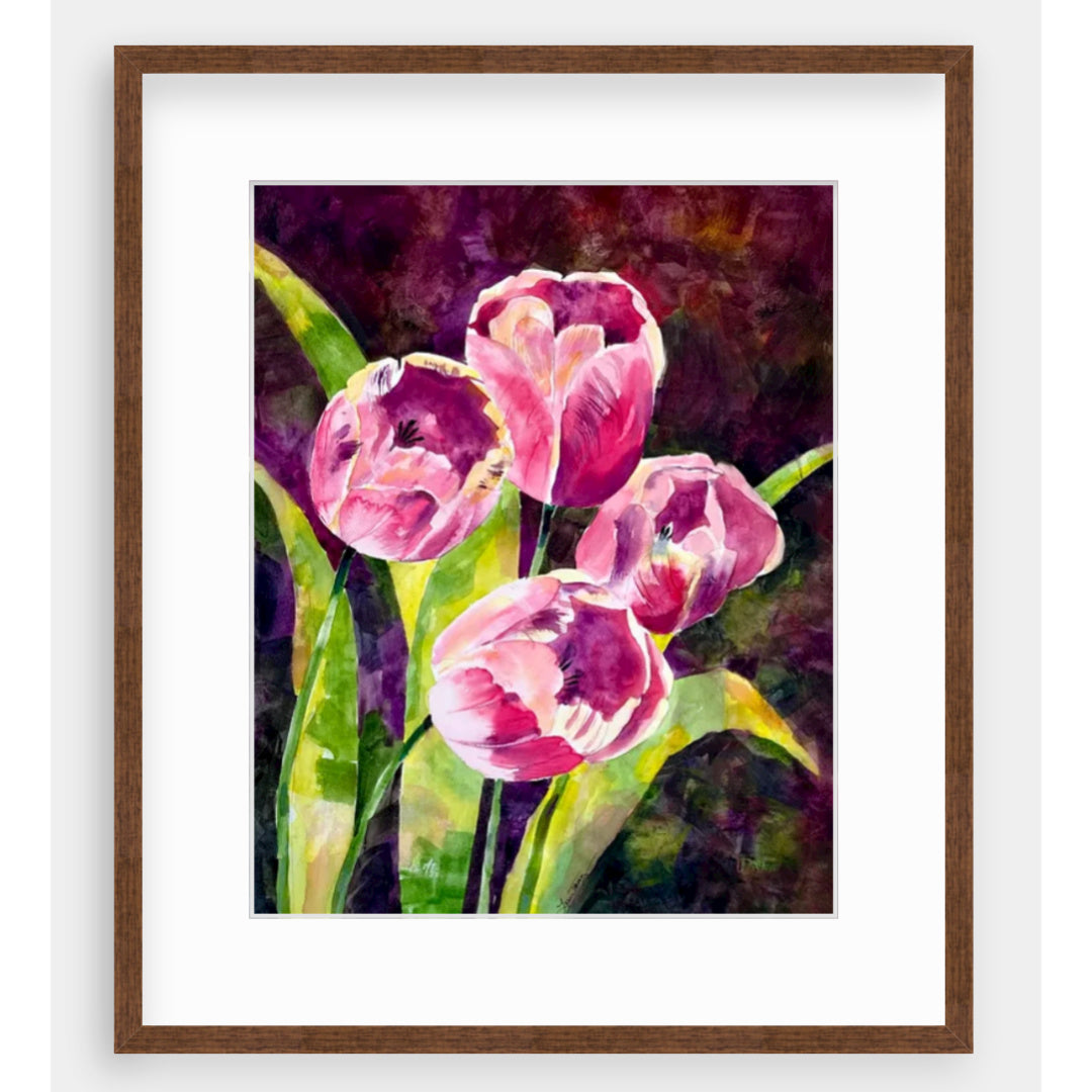 Rising Up Tulip Watercolor 16x20