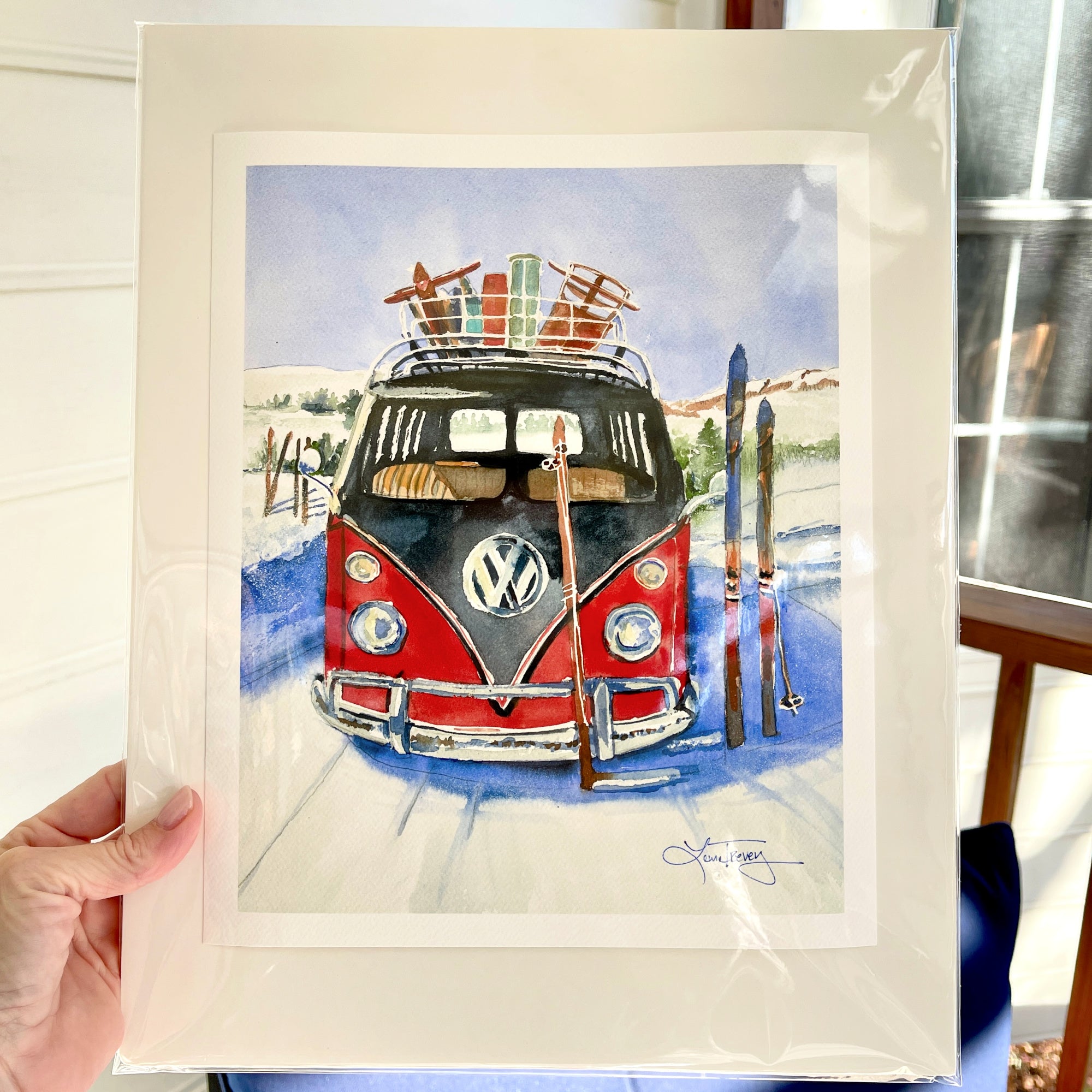 Winter Weekends Watercolor Giclee Print by Laura Trevey (view 2)