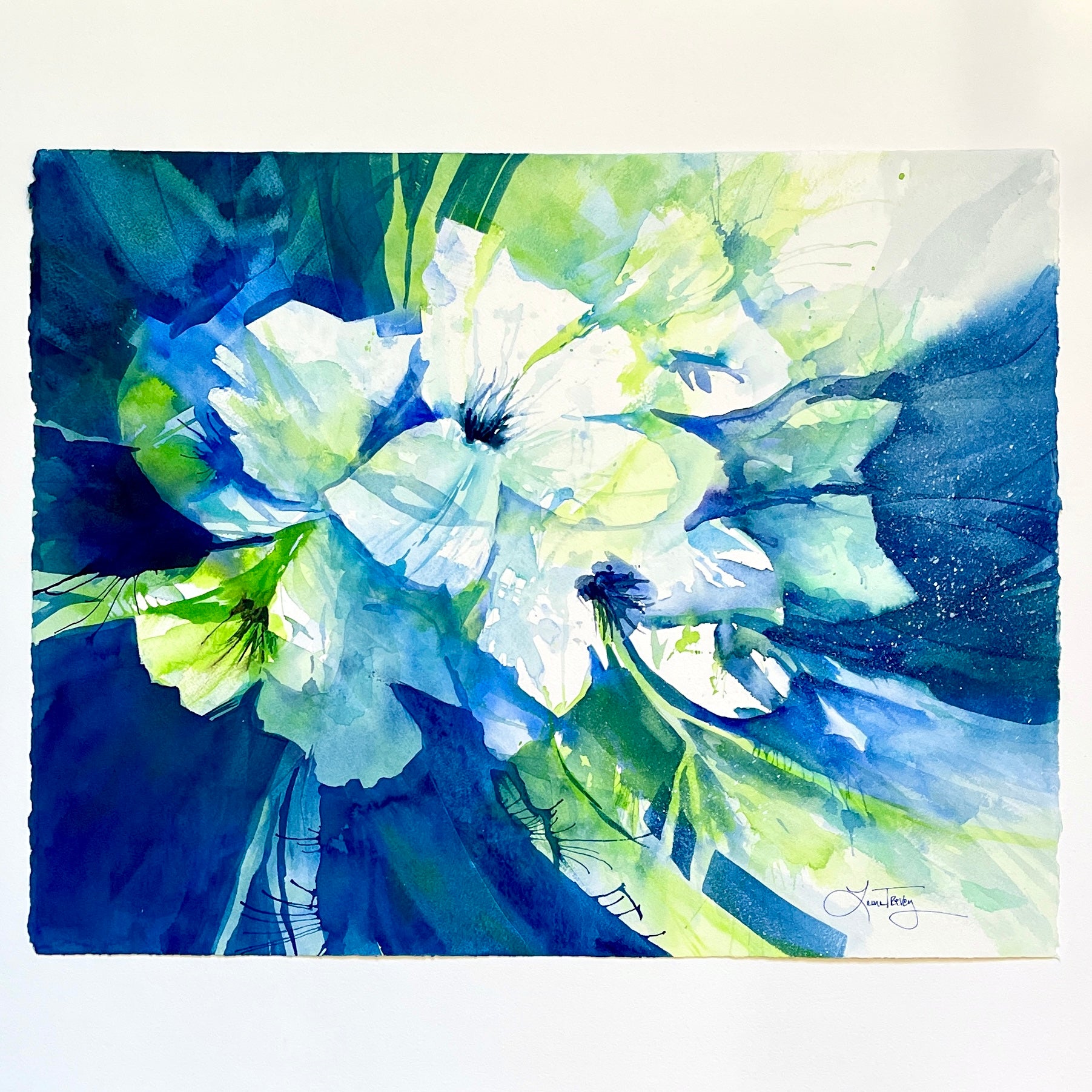 Midnight Blue Watercolor Giclee Print