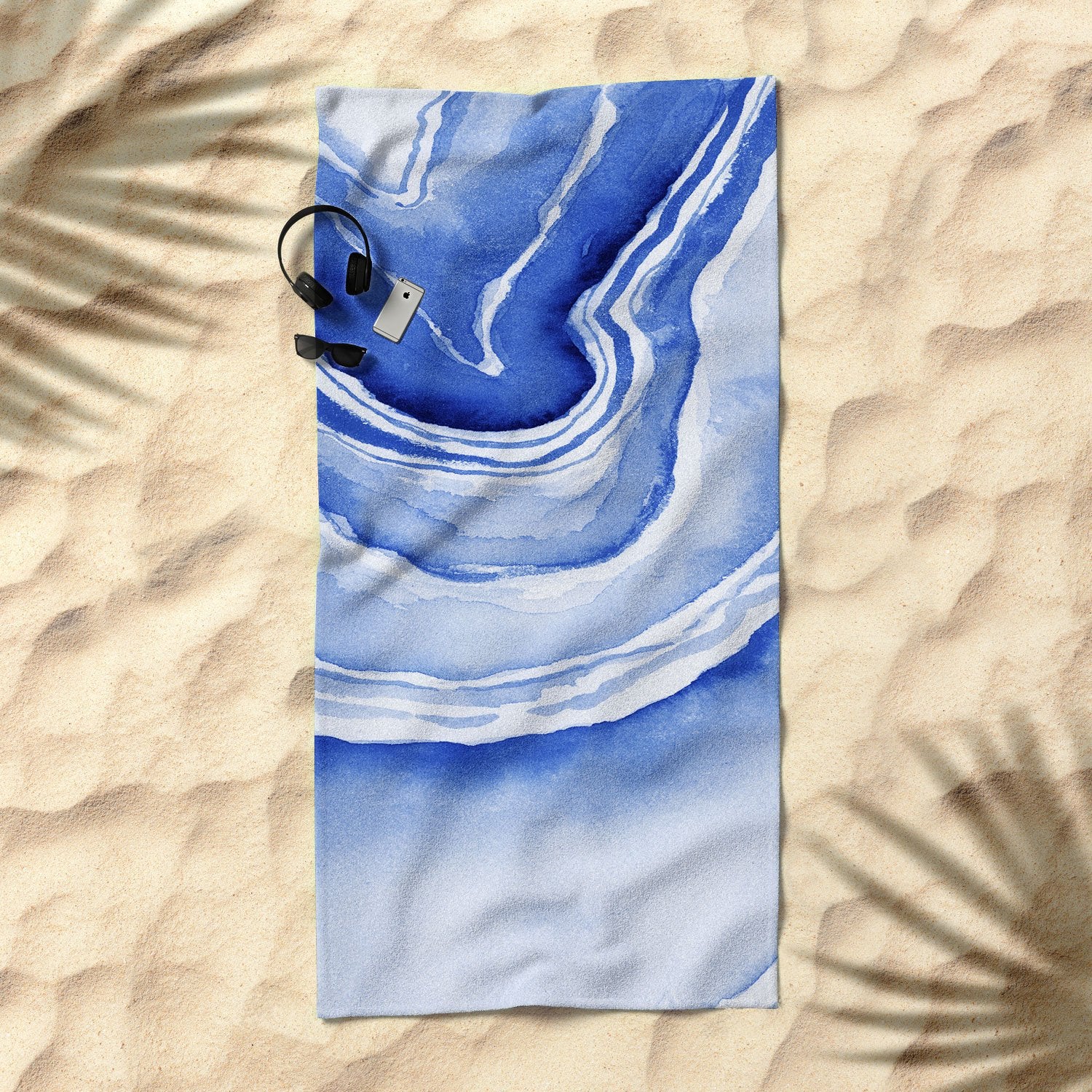Blue Lace Agate Beach Towel