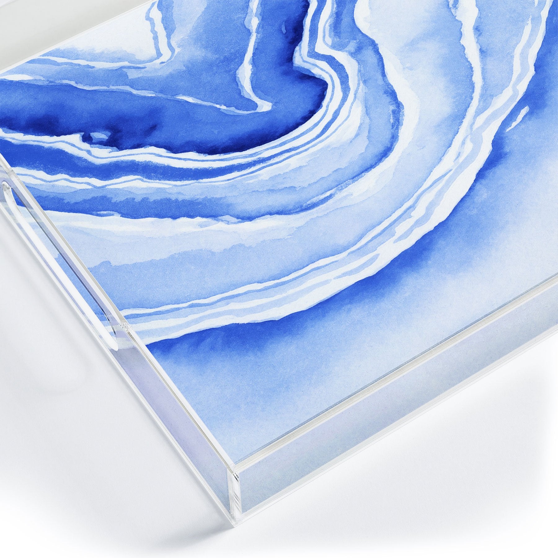 Blue Lace Agate Acrylic Tray