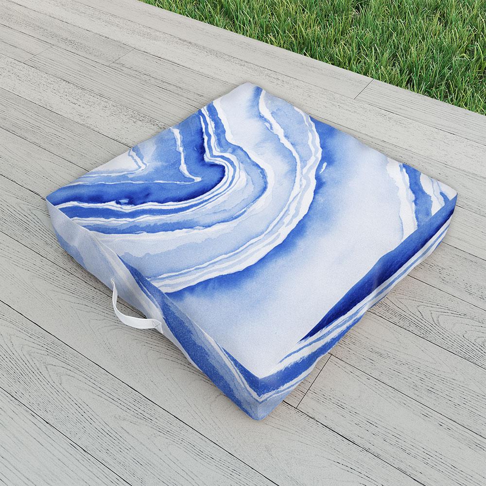Blue Lace Agate Outdoor Floor Cushion