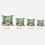 Caribbean Time Outdoor Throw Pillow