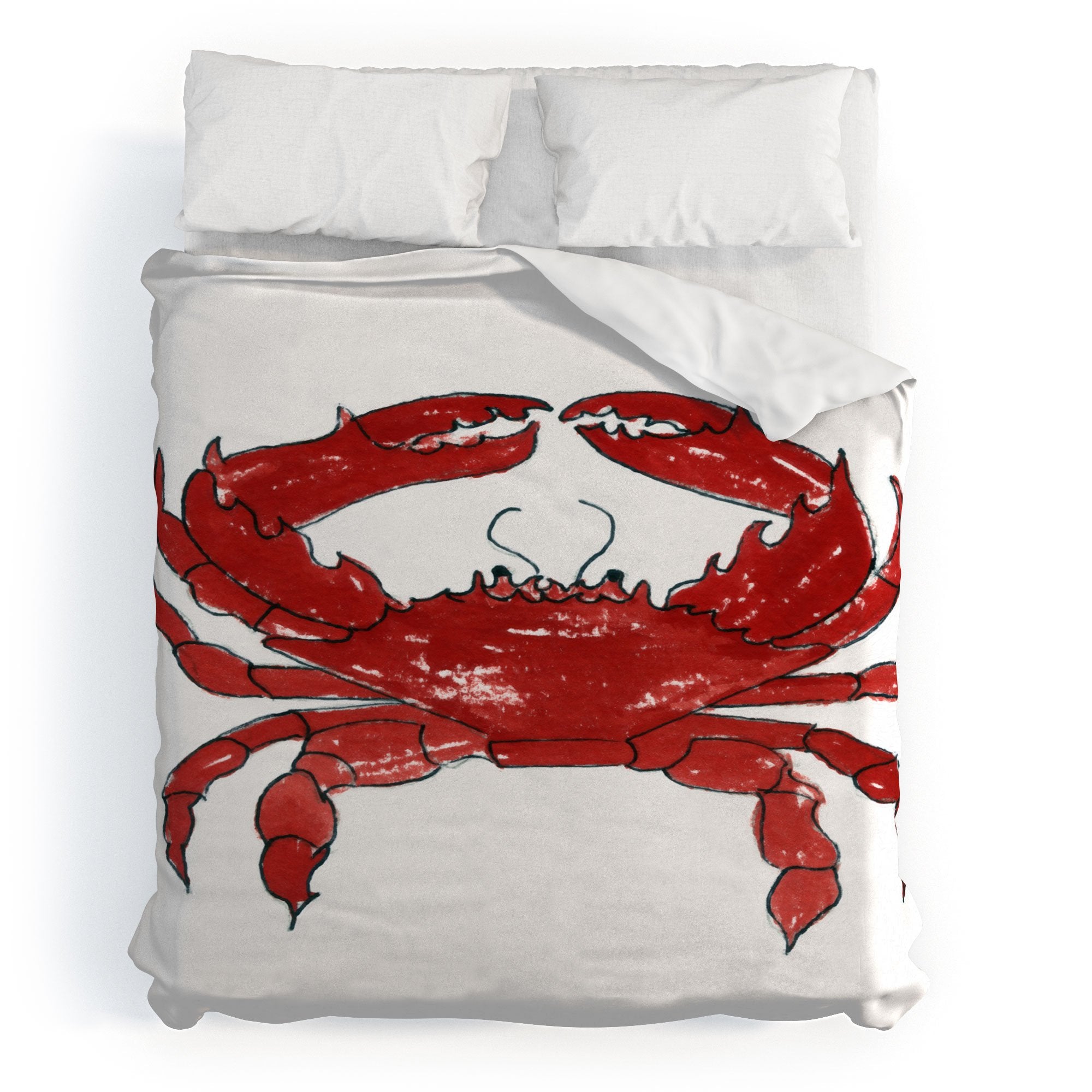 Red Crab Duvet Cover