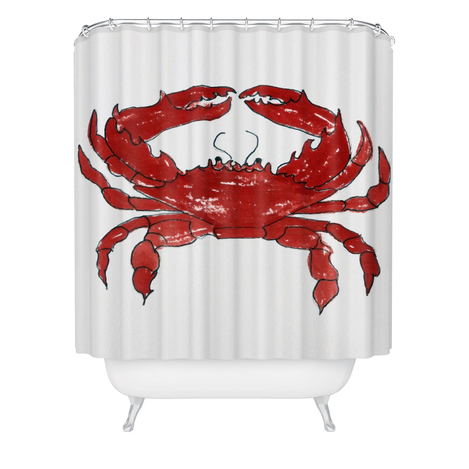 Red Crab Shower Curtain