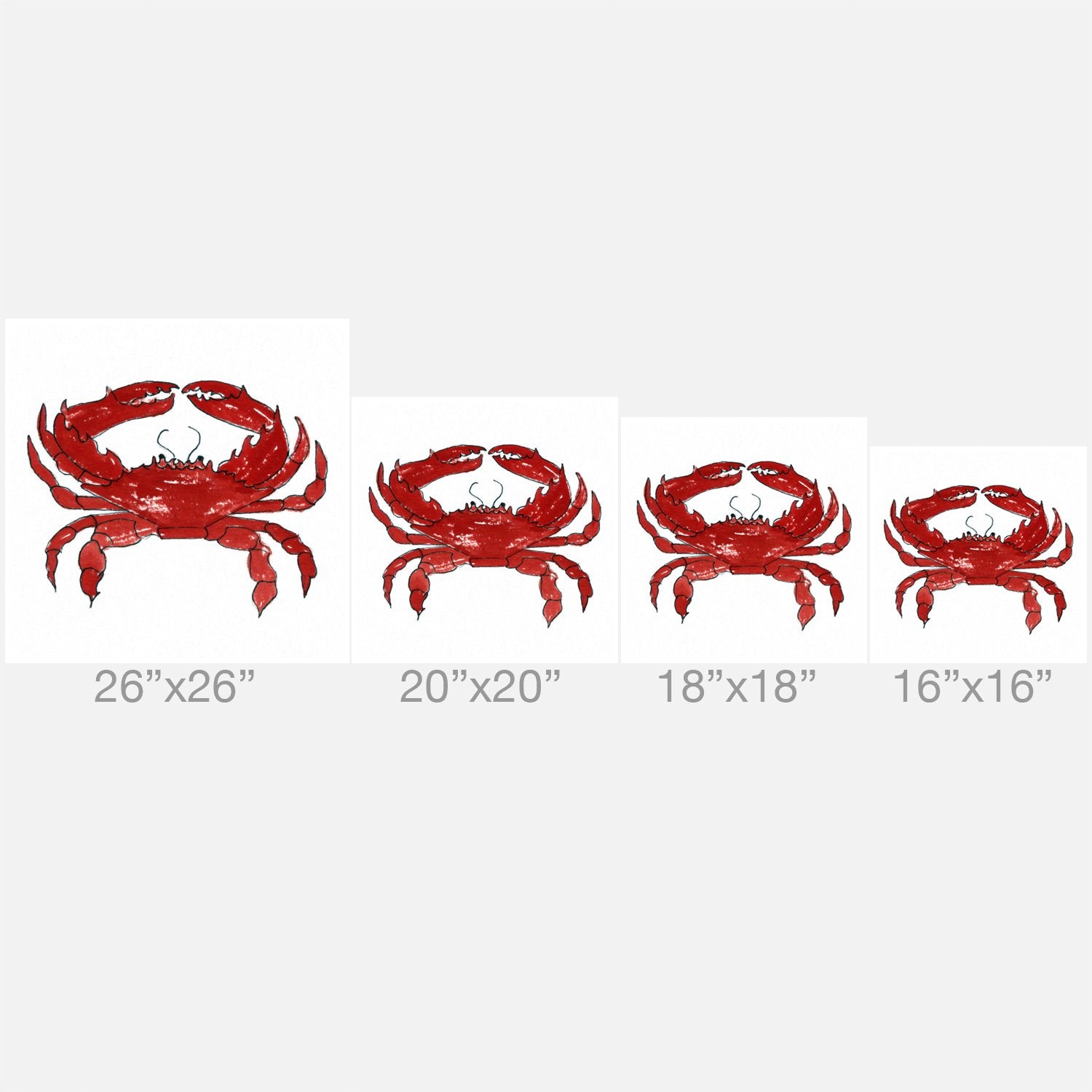 Red Crab Outdoor Throw Pillow